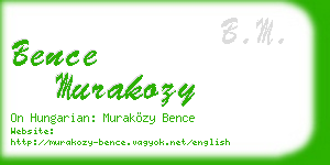 bence murakozy business card
